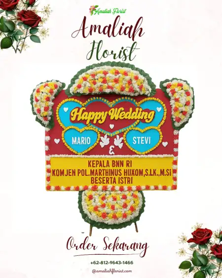 Papan Bunga Pernikahan Mojosimo